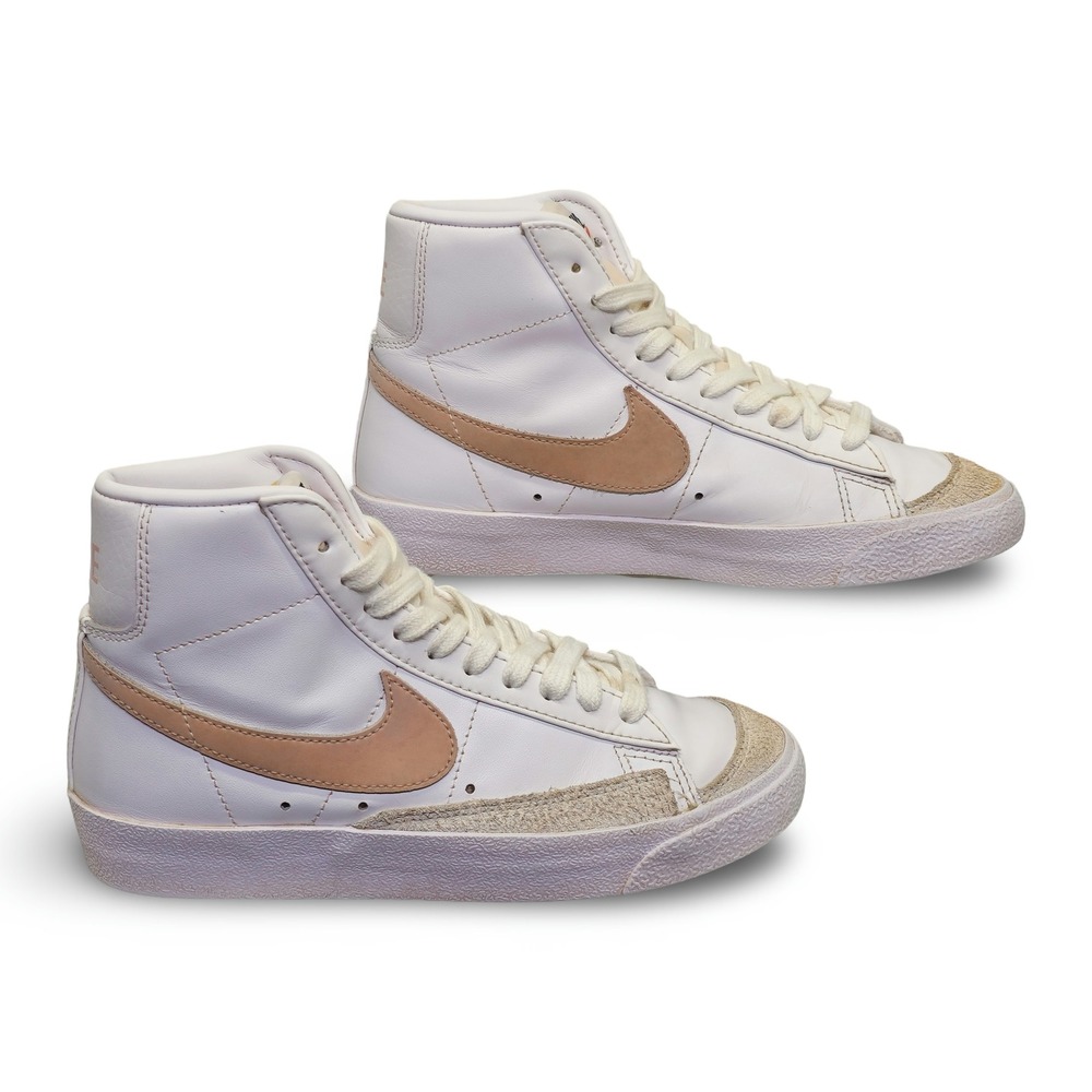 Nike Blazer Mid 77 Vintage Women Size 6 White Pink CZ1055-118 High Top Sneakers